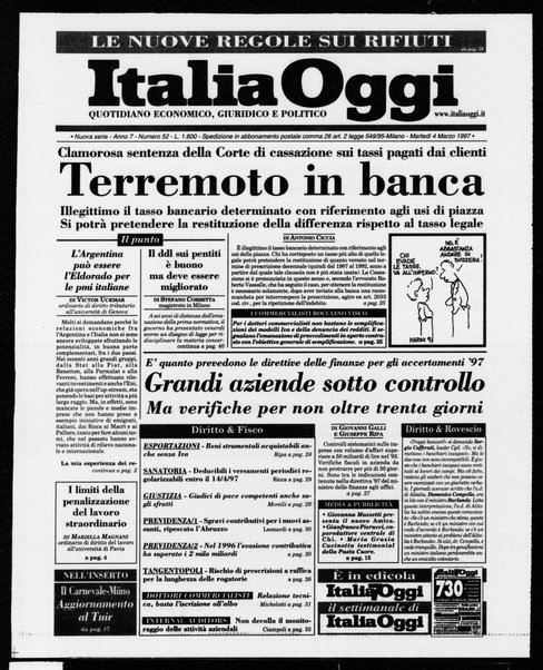 Italia oggi : quotidiano di economia finanza e politica